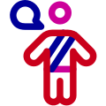 Maennchen mit Sprechblase Icon